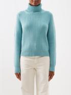 Fortela - Leona Merino Roll-neck Sweater - Womens - Pale Blue