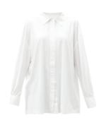 Matchesfashion.com Norma Kamali - Oversized Poplin Shirt - Womens - White