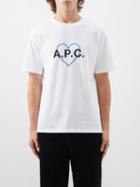 A.p.c. - Amore Logo-print Cotton-jersey T-shirt - Mens - White
