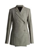 Matchesfashion.com Helmut Lang - Tailored Wool And Mohair Blend Blazer - Womens - Grey