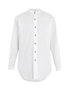 Matchesfashion.com Raey - Grandad Collar Cotton Shirt - Mens - White