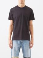 Marni - Logo-embroidered Cotton-jersey T-shirt - Mens - Navy
