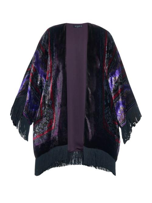 Etro Paisley-print Fringed Velvet Jacket