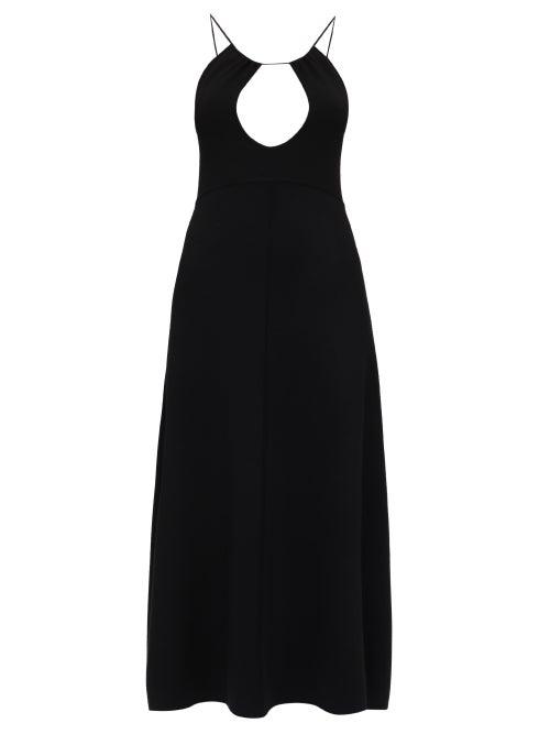 Saint Laurent - Cutout Knit Dress - Womens - Black