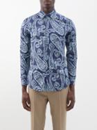 Etro - Paisley-print Cotton Shirt - Mens - Blue Multi