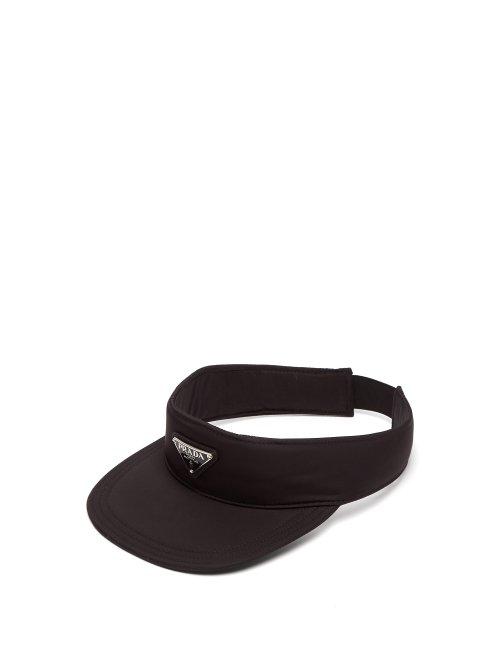 Matchesfashion.com Prada - Logo Appliqud Nylon Visor - Mens - Black