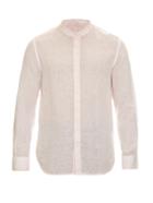 120 Lino Granddad-collar Linen Shirt