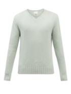 Allude - V-neck Cashmere Sweater - Mens - Light Green