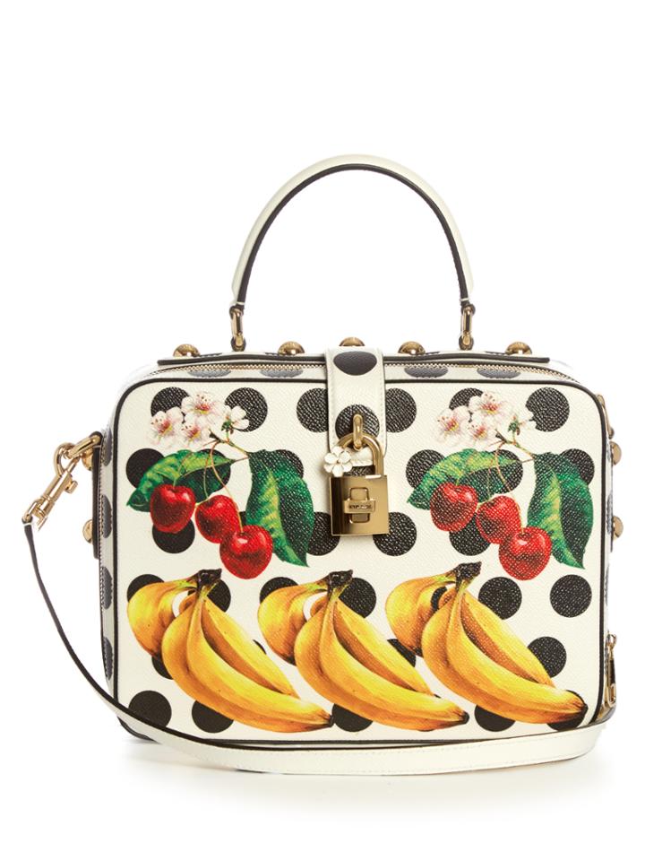 Dolce & Gabbana Dolce Box Polka-dot Print Leather Bag