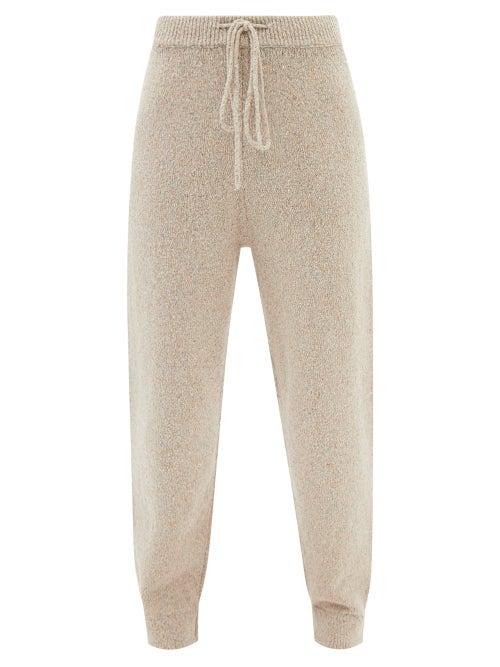 Joostricot - Speckled Cotton-blend Knitted Track Pants - Womens - Beige