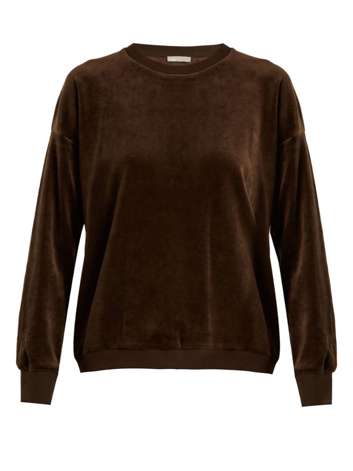 Vince Round-neck Cotton-velour Sweatshirt