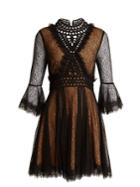 Jonathan Simkhai Ruffle-trimmed Chantilly-lace Dress