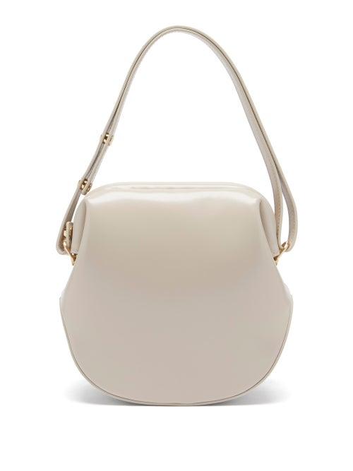 Ladies Bags Osoi - Toast Brot Leather Shoulder Bag - Womens - Grey