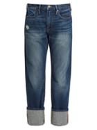 Matchesfashion.com Frame - Le Oversized Straight Leg Jeans - Womens - Dark Blue