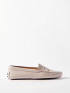 Tod's - Gommino Leather Loafers - Womens - Light Pink