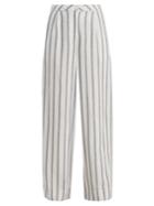 Thierry Colson Biarritz Spugna Wide-leg Striped Trousers