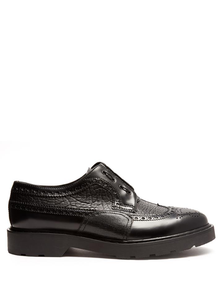 Alexander Mcqueen Textured-leather Brogues