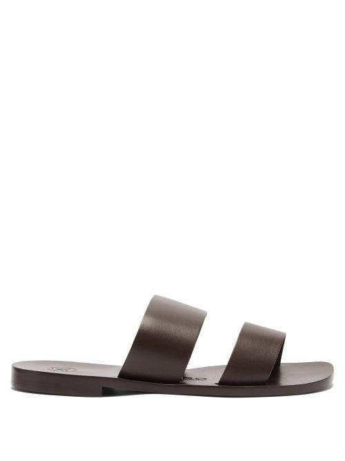 Mens Shoes Lvaro - Alex Leather Sandals - Mens - Dark Brown