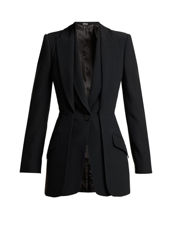 Alexander Mcqueen Double-layered Crepe Blazer