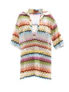 Missoni - Zigzag Crochet-knit Kaftan Dress - Womens - Multi