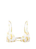 Matchesfashion.com Fisch - Coco Seahorse-print Triangle Bikini Top - Womens - White Multi