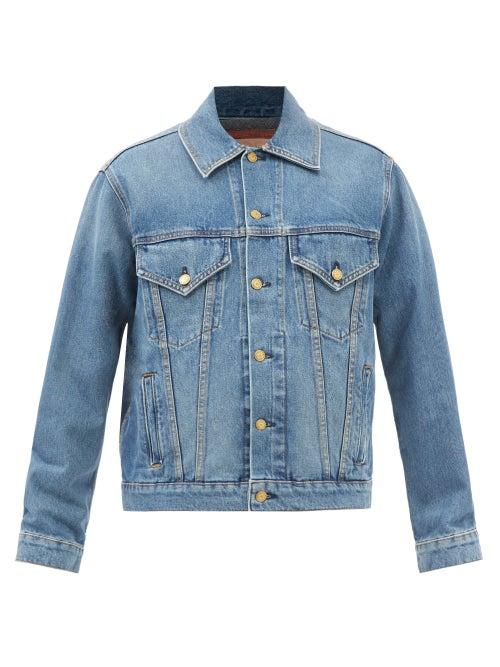 B Sides - Detachable-gilet Denim Jacket - Womens - Red