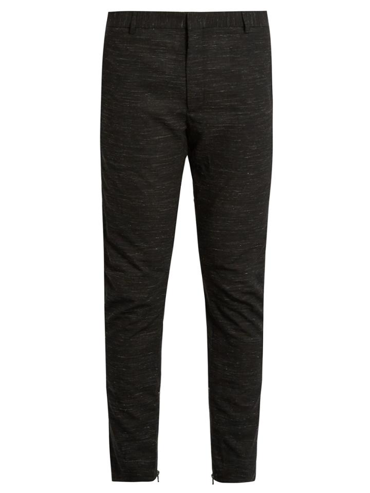 Lanvin Flecked Wool-blend Biker Trousers