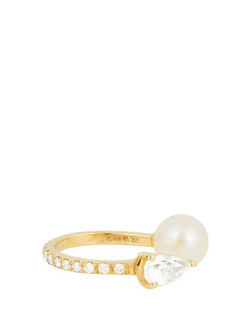 Matchesfashion.com Anissa Kermiche - Diamond, Sapphire, Pearl & Yellow Gold Ear Cuff - Womens - Yellow Gold