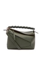 Ladies Bags Loewe - Puzzle Edge Small Grained-leather Cross-body Bag - Womens - Khaki