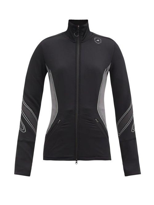 Matchesfashion.com Adidas By Stella Mccartney - Truepace Reflective-panel Zip-through Jacket - Womens - Black Grey
