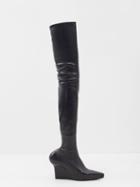 Givenchy - Exaggerated-heel 80 Leather Over-the-knee Boots - Womens - Black
