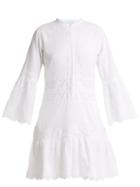 Matchesfashion.com Melissa Odabash - Abby Broderie Anglaise Cotton Dress - Womens - White