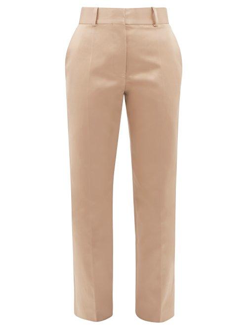 Matchesfashion.com Haider Ackermann - Taroni Tailored Silk Satin Trousers - Womens - Cream