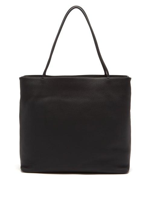 The Row - Zip-top Large Grained-leather Tote Bag - Womens - Black