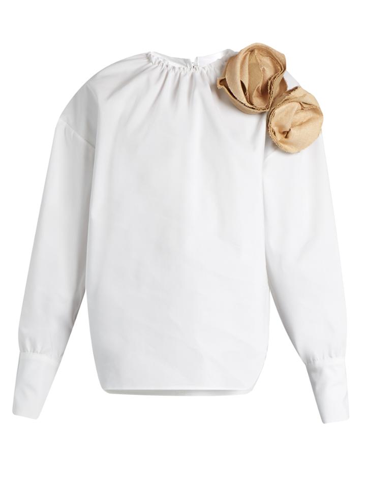 A.w.a.k.e. Elegant Cotton-poplin Blouse