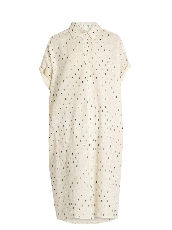 The Great The Camper Dobby Dot-embroidered Cotton Dress