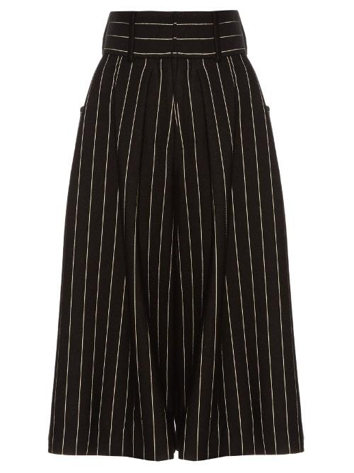 J.w.anderson Striped Pleat-front Culottes