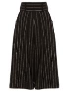 J.w.anderson Striped Pleat-front Culottes