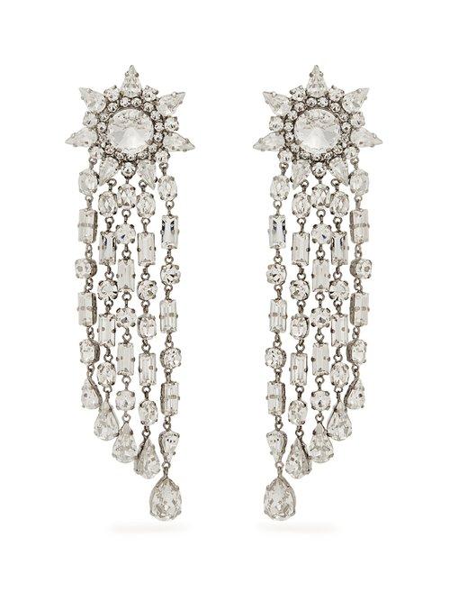 Matchesfashion.com Racil - London Crystal Embellished Earrings - Womens - Silver