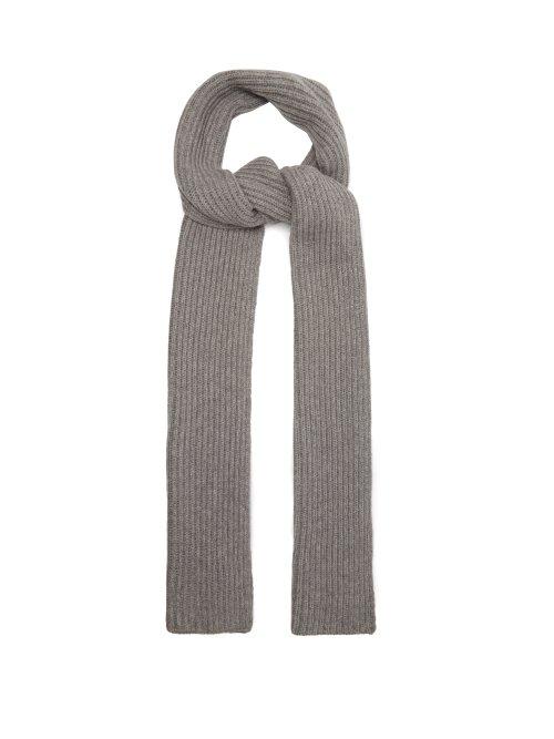 Matchesfashion.com Gabriela Hearst - Ribbed Knit Cashmere Scarf - Womens - Grey