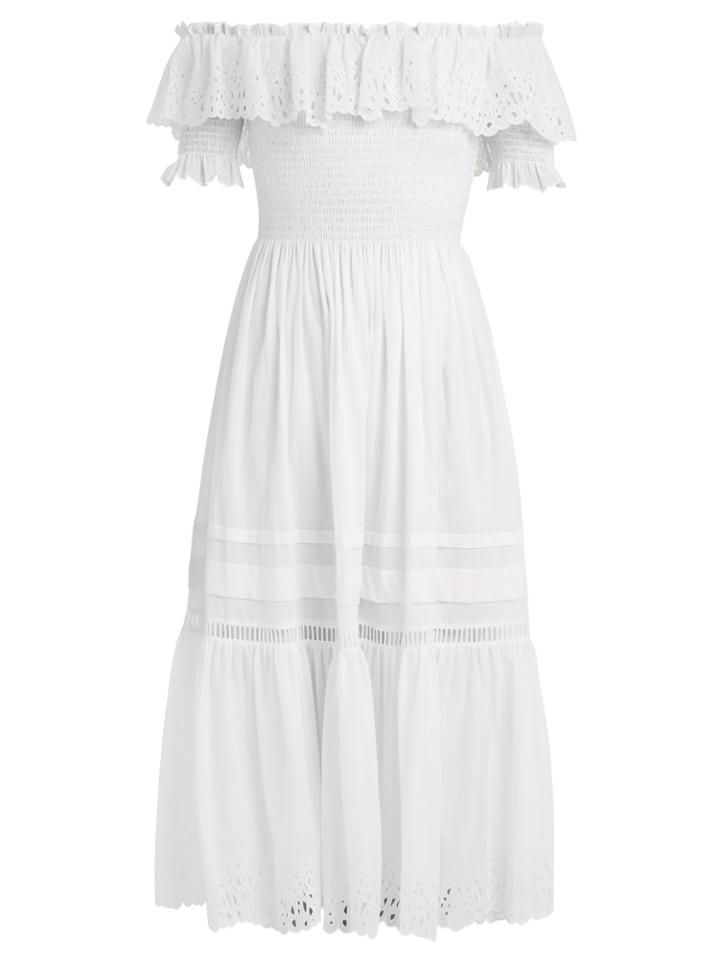 Rebecca Taylor Nouveau Off-the-shoulder Cotton Dress