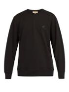 Matchesfashion.com Burberry - Logo Crest Cotton Sweatshirt - Mens - Black
