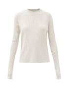 Matchesfashion.com Rick Owens - Ribbed Wool Sweater - Womens - Light Grey