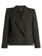 Matchesfashion.com Marc Jacobs - Striped Double Breasted Jacket - Womens - Black Multi