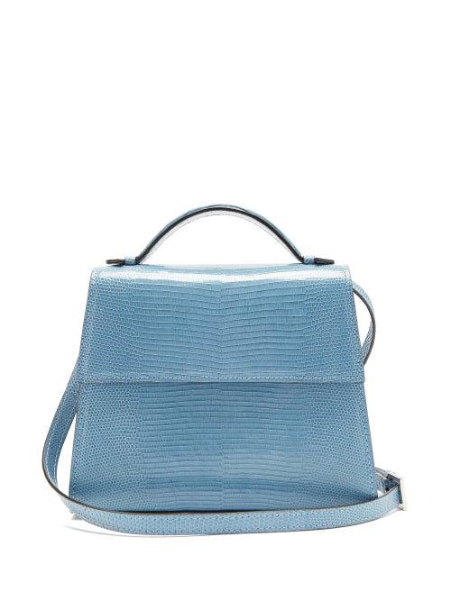 Matchesfashion.com Hunting Season - Top-handle Lizard-leather Bag - Womens - Blue