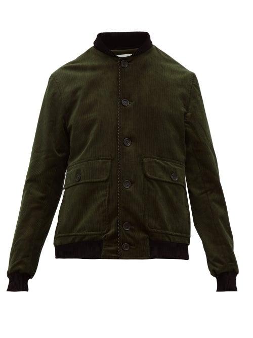 Matchesfashion.com Oliver Spencer - Lockton Corduroy Bomber Jacket - Mens - Green