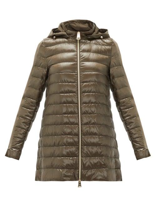 Matchesfashion.com Herno - Down-padded Technical-shell Coat - Womens - Khaki