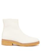 The Row - Boris Leather Ankle Boots - Womens - White