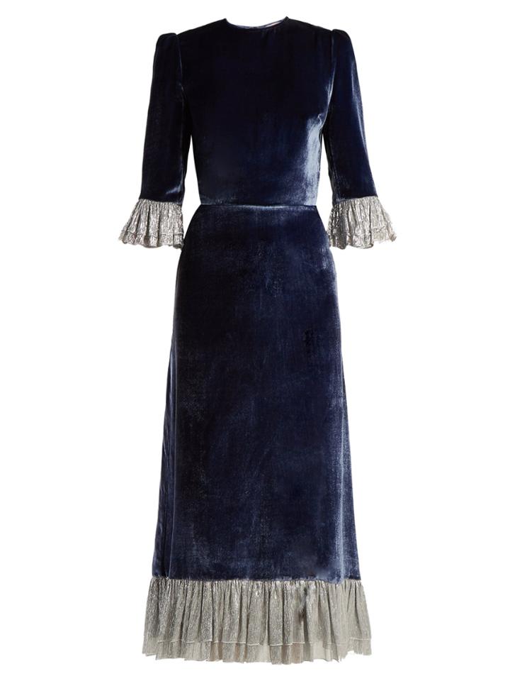 The Vampire's Wife Falconetti Crushed-velvet Dress
