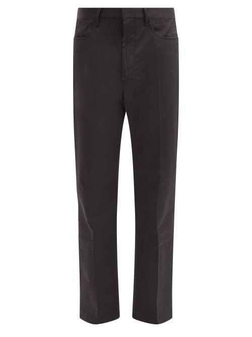 Sunflower - Cotton-blend Twill Suit Trousers - Mens - Black